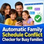 Use an automatic family schedule conflict checker to stop double-bookings, reduce chaos, and keep every family calendar in sync.